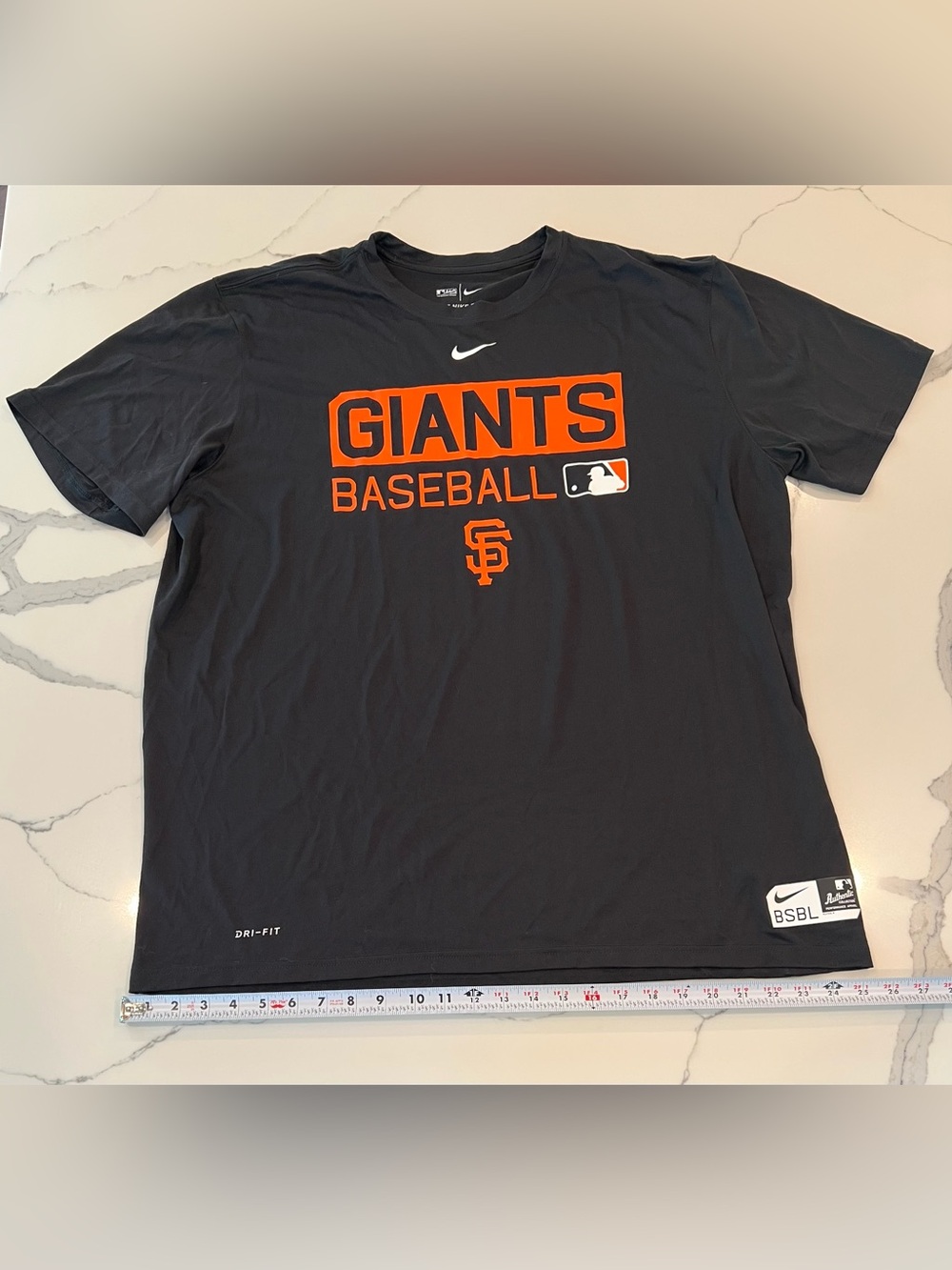 Nike Black & Orange Giants Baseball Tee